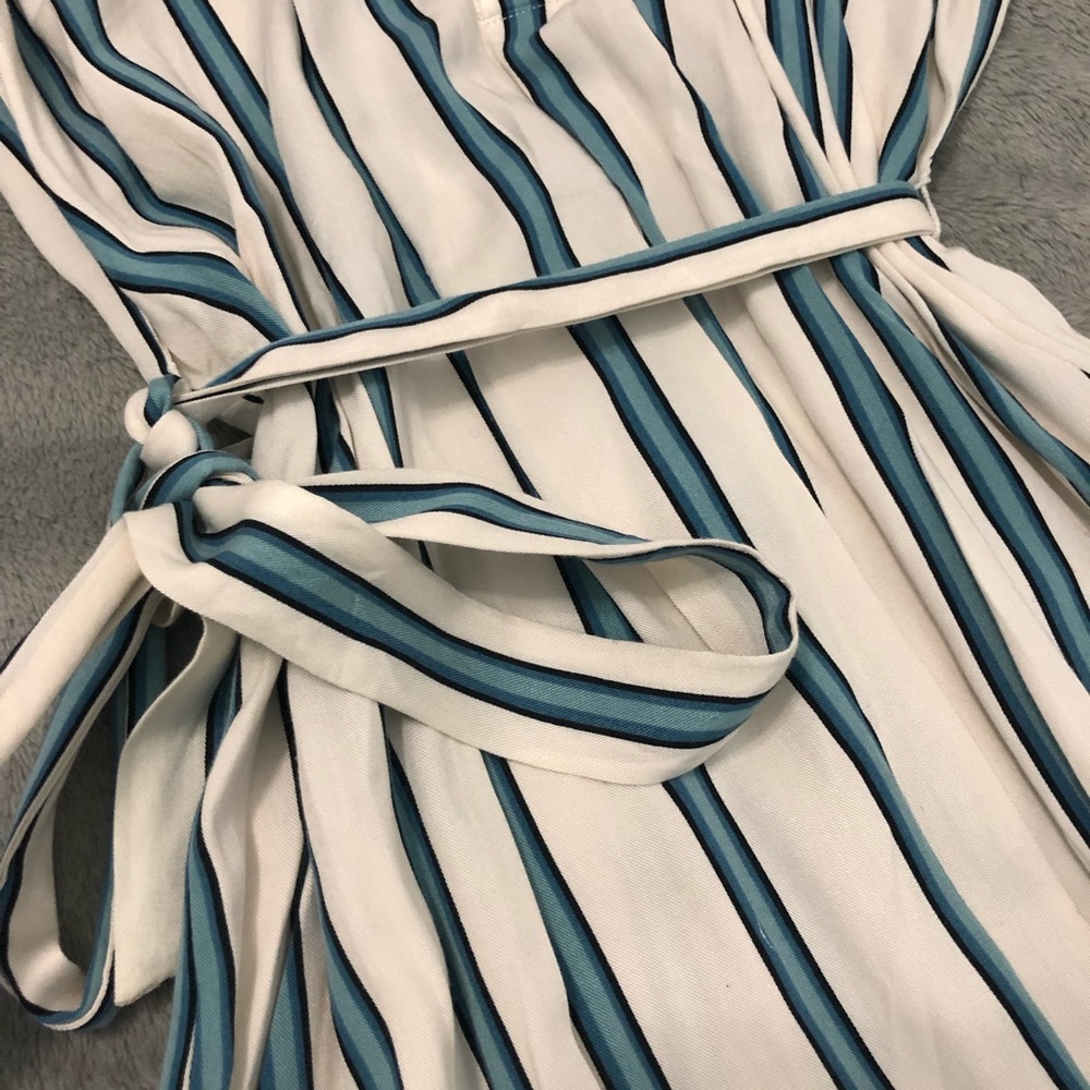 Blue & white shirt dress